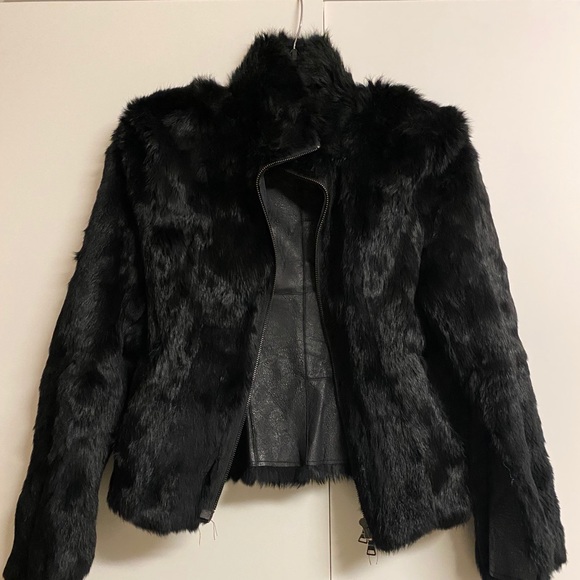Leather Fur reversible jacket - Picture 7 of 12